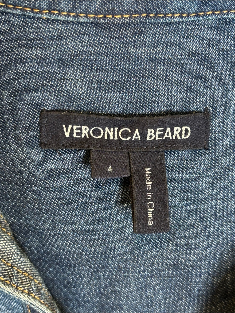 Veronica Beard Khai Popover Denim Shirt Top Women's Size 4 Luxury - Picture 2 of 13